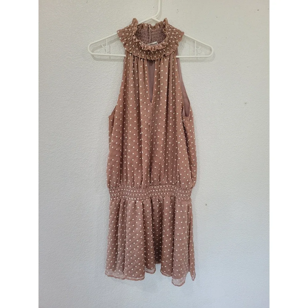 Amanda Uprichard‎ Halter Mini Dress Revolve Polka Dot Sleeveless Women's M #20 - Picture 5 of 8